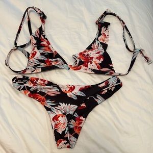 Floral bathing suit size medium